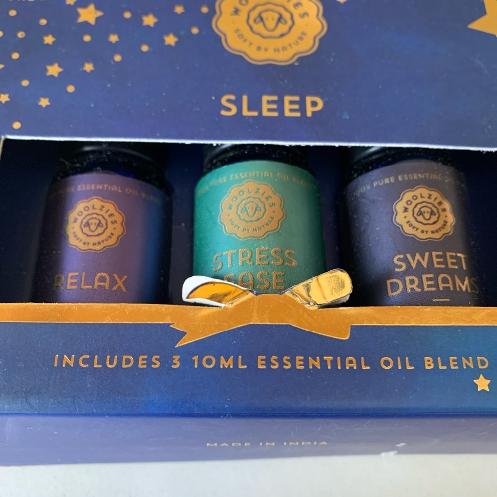WOOLZIES 100% Pure Essential Oils Sleep Collection Three Bottles New Open Box